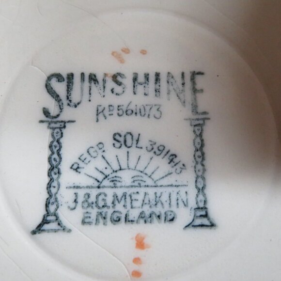 J&G Meakin England 'Sunshine' Vintage TEACUP & Saucer (K619) - Picture 6 of 8
